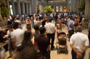 Crowds at the Metropolitan Museum in New York