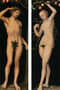 Adam and Eve, 1530, by Lucas Cranach the Elder