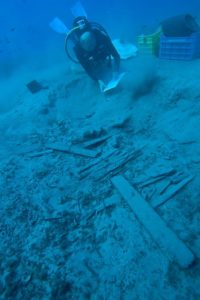 Underwater excavations of The Mentor off Kythera